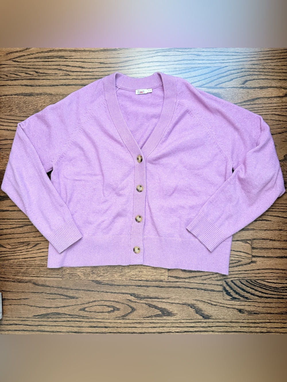 Faherty Jackson Cardigan - Orchid Haze Heather - size medium